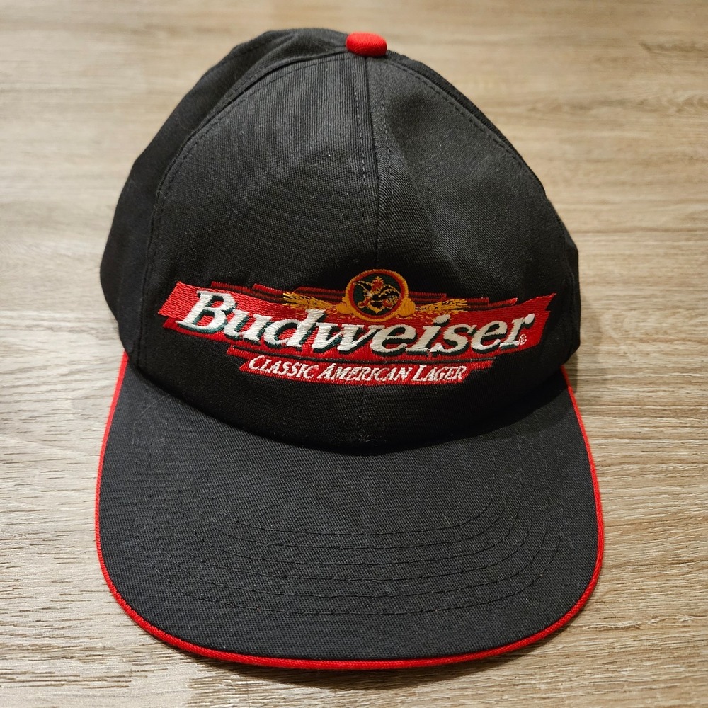 Vintage Budweiser Classic American Lager SnapBack Hat Cap Made In USA